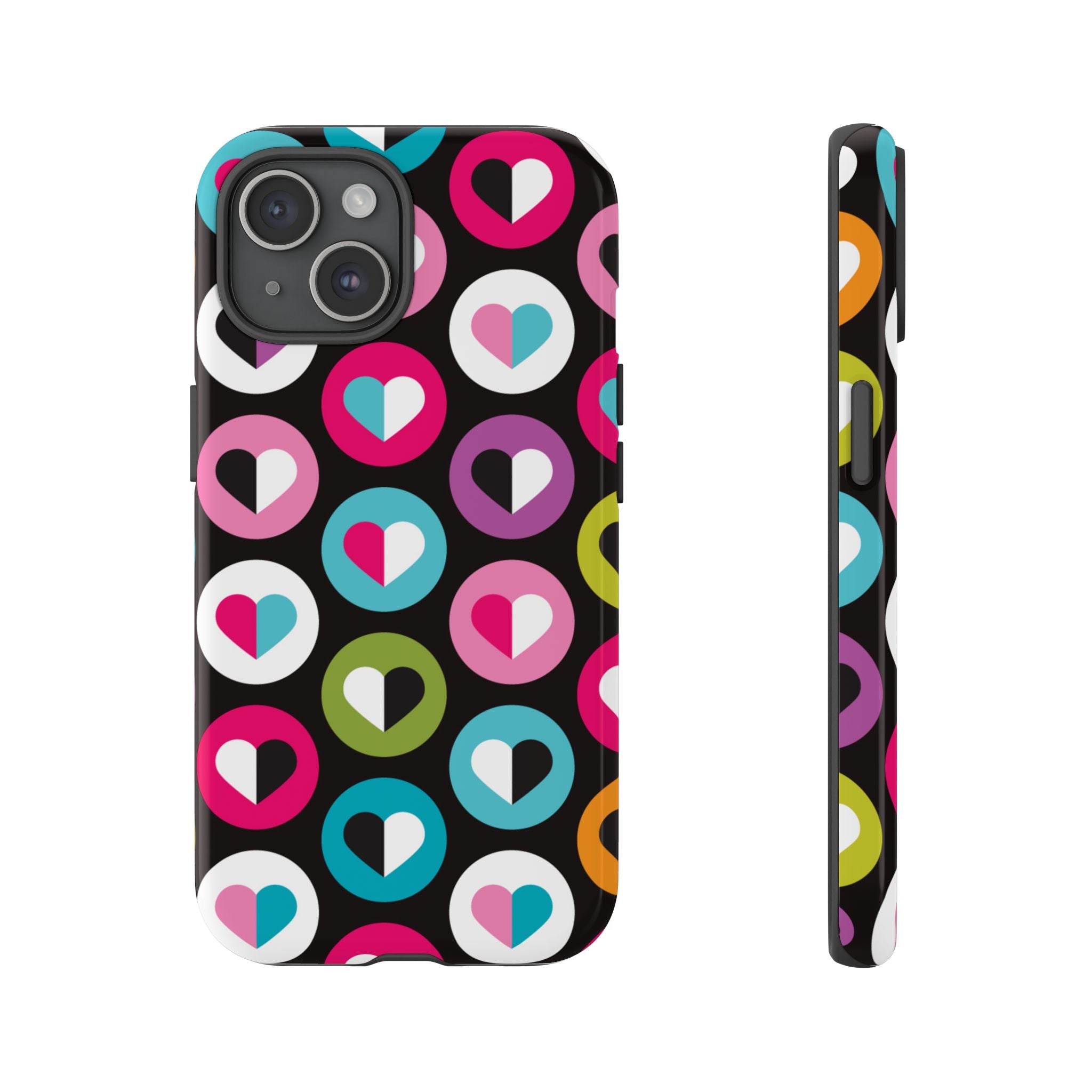 Colourful Hearts Tough iPhone Case - MVB STUDIO STORE