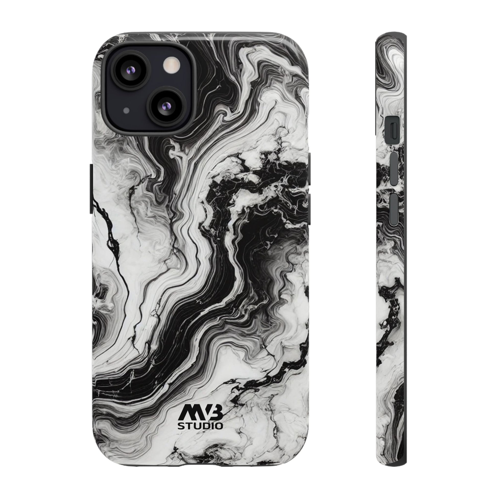 Black & White Tough iPhone Case