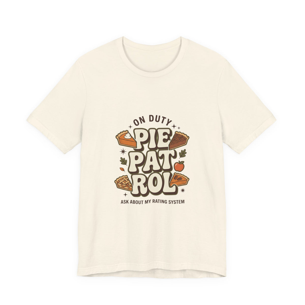 Pie Patrol T-Shirt, Funny Thanksgiving Food Pun