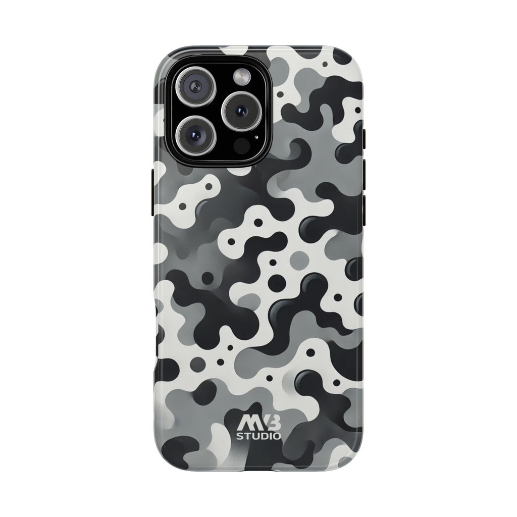 Black & White Camouflage Tough iPhone Case - MVB STUDIO STORE