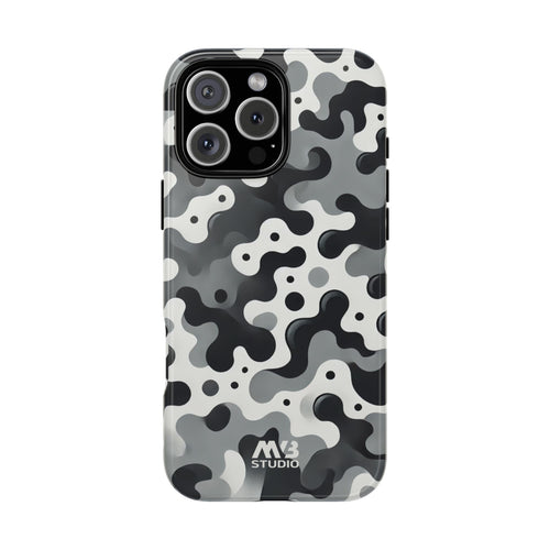 Black & White Camouflage Tough iPhone Case - MVB STUDIO STORE