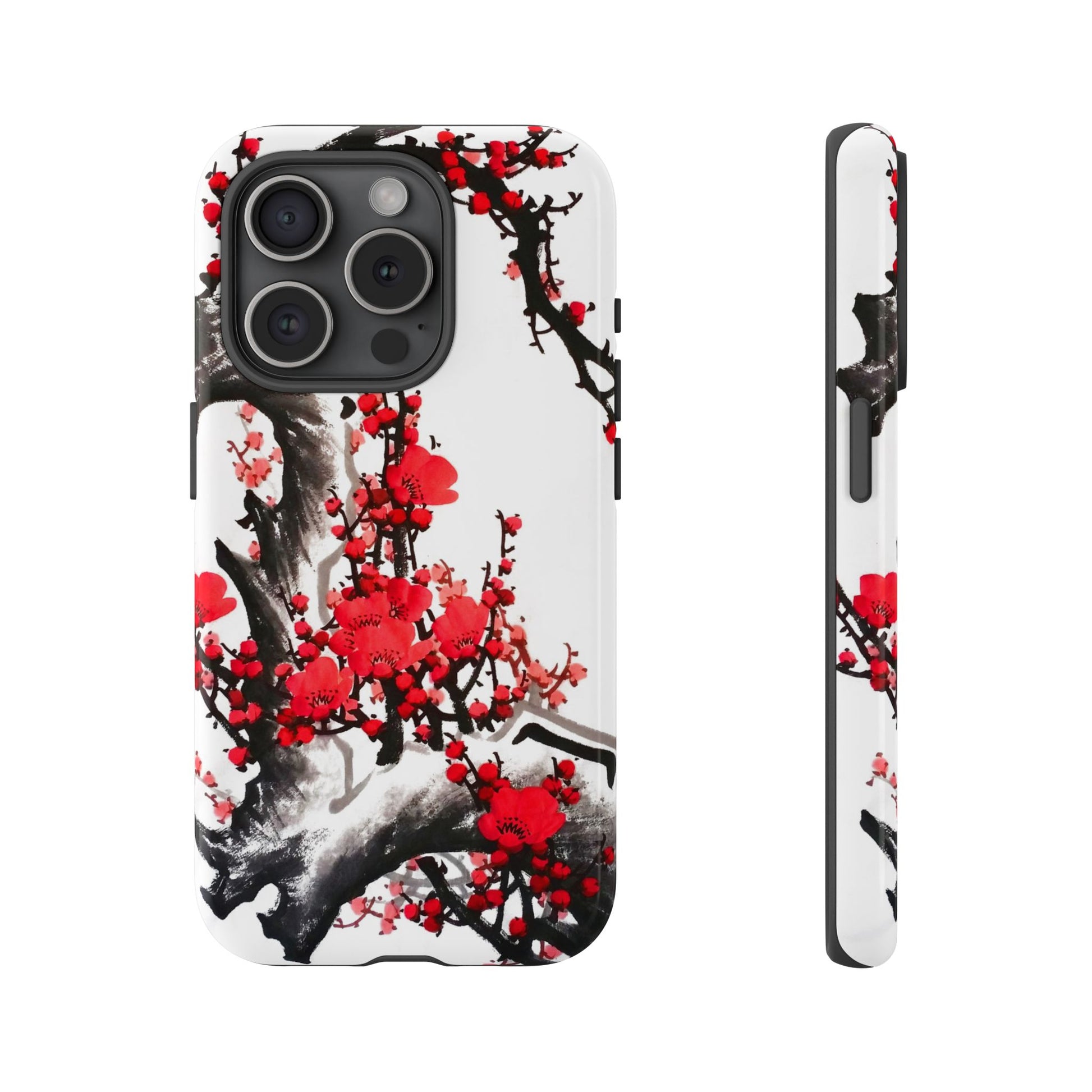 Plum Blossom Ink Tough iPhone Case - MVB STUDIO STORE