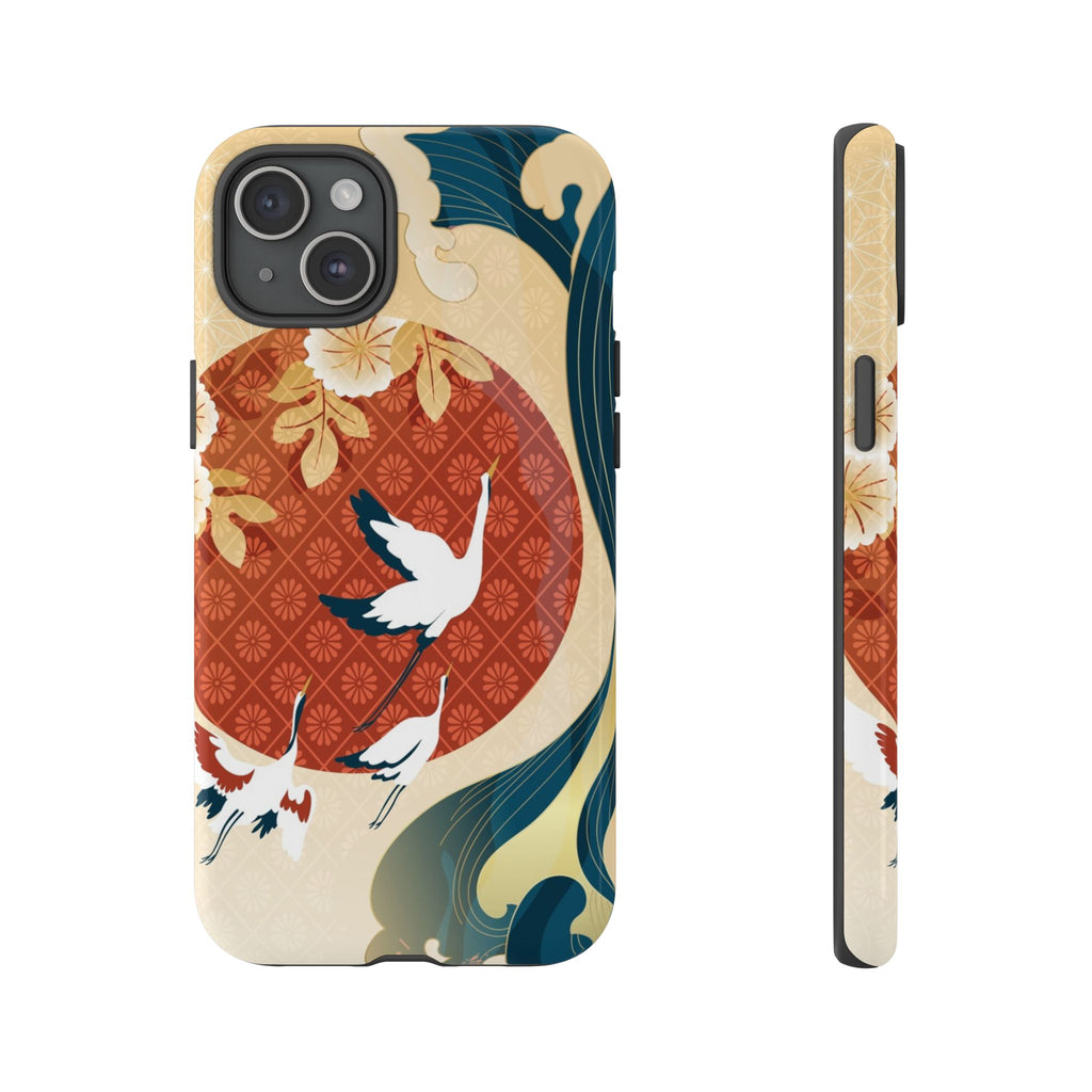 Japanese Crane Wave Tough iPhone Case - MVB STUDIO STORE