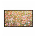 Floral Meadow Desk Mat - Pastel Impressionist Large Mouse Pad