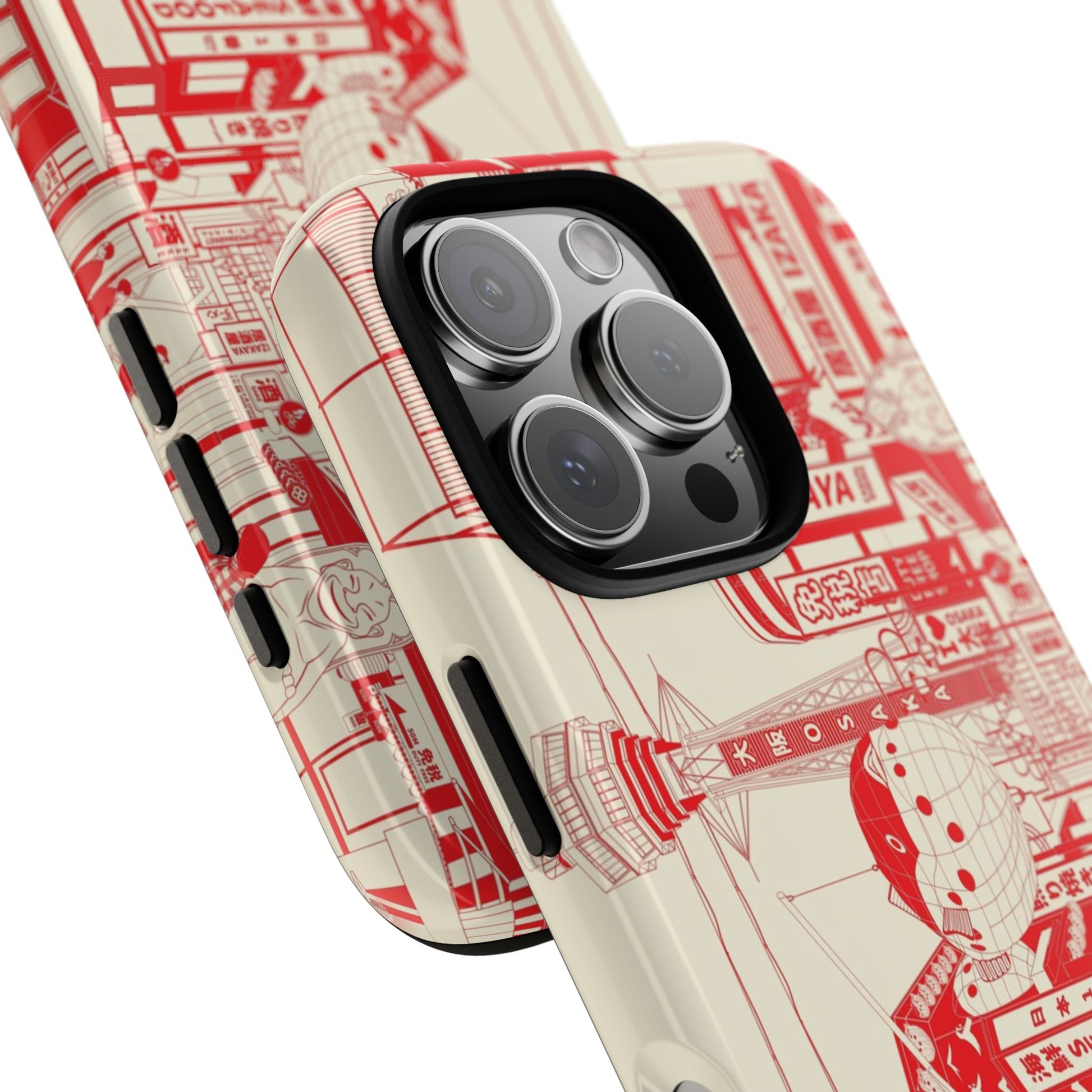 Osaka Sketch Tough Phone Case for iPhone 16 Models PRO close up | MVB STUDIO
