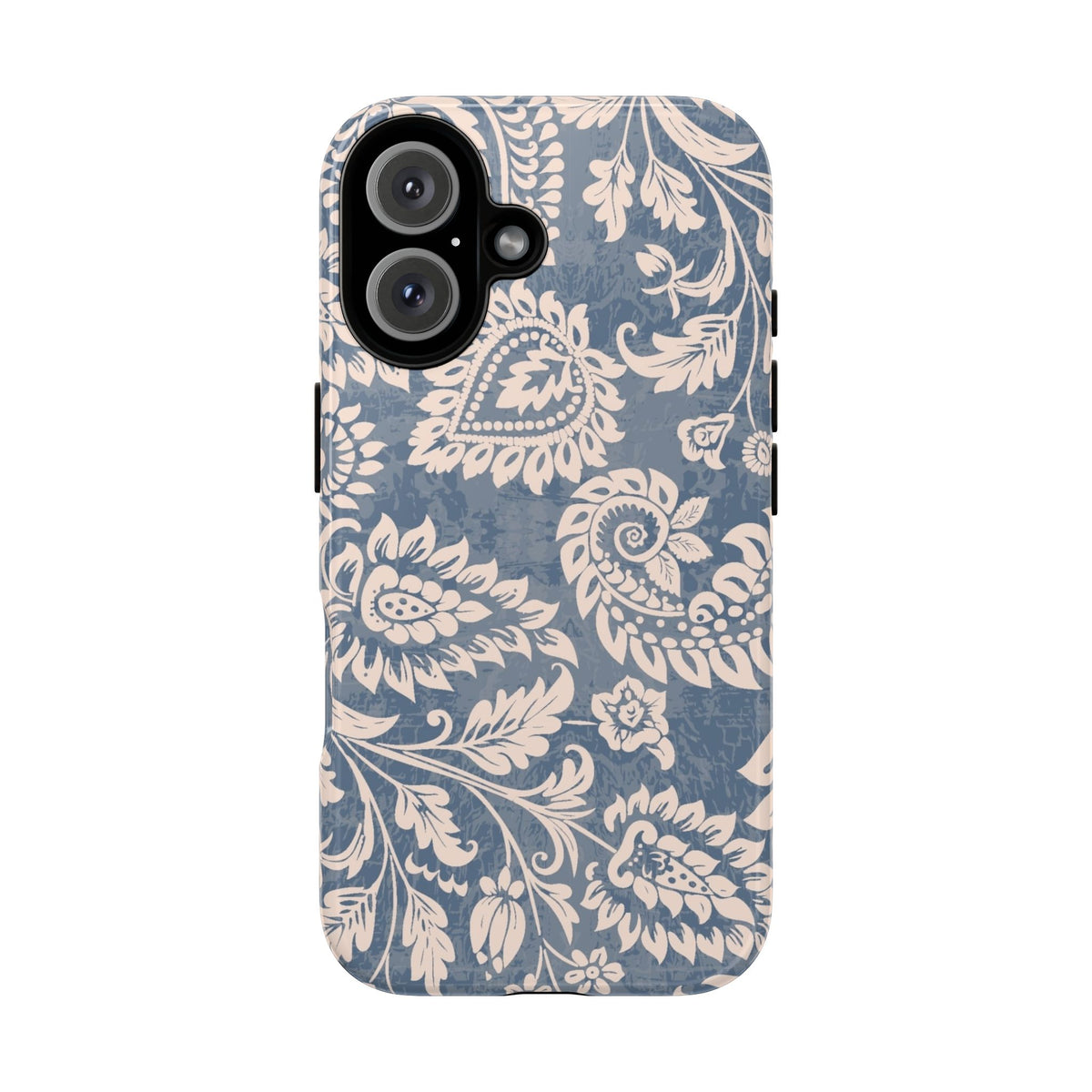 Blue Floral Pattern Tough iPhone Case - MVB STUDIO STORE