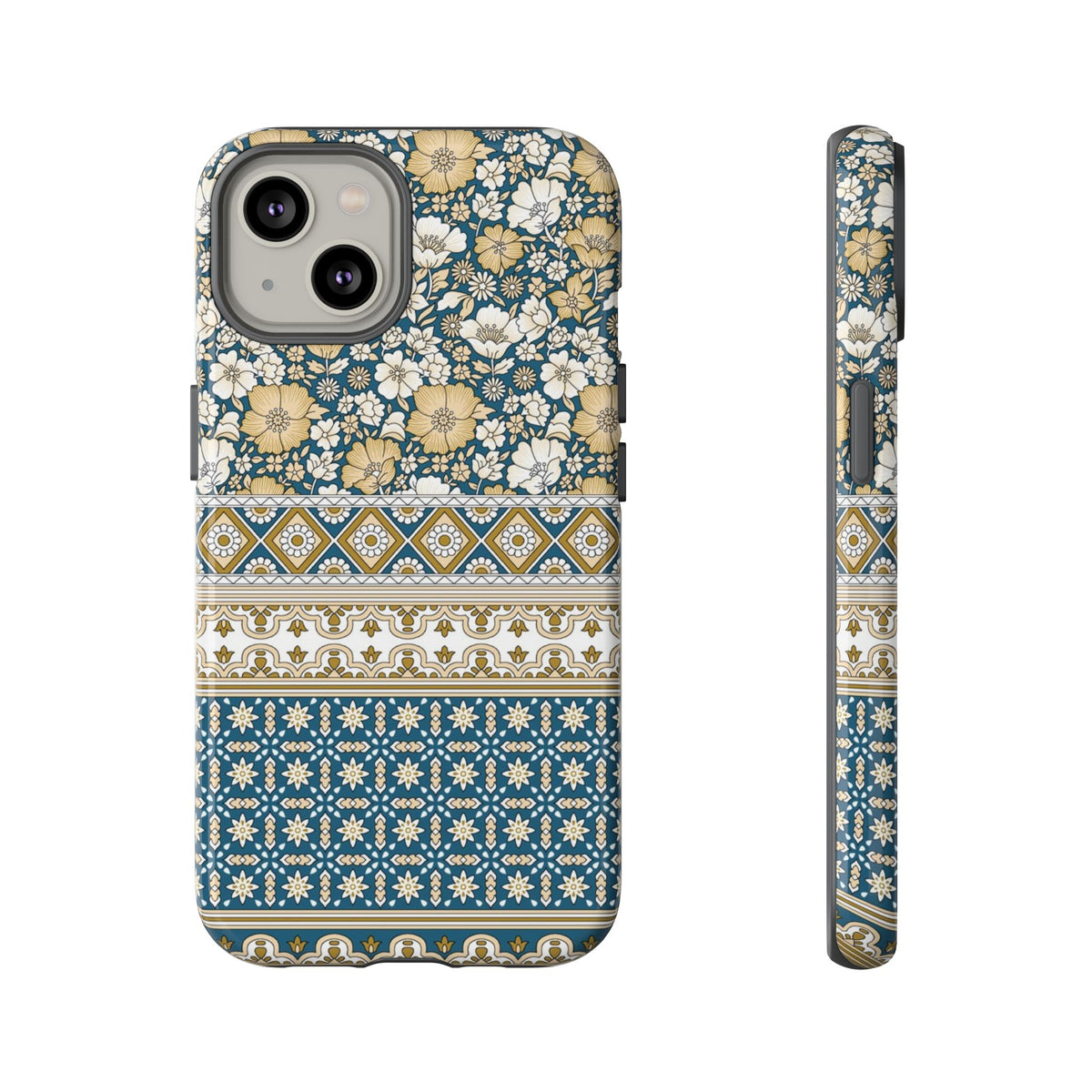 Vintage Floral Tough Phone Case for iPhone 14 models