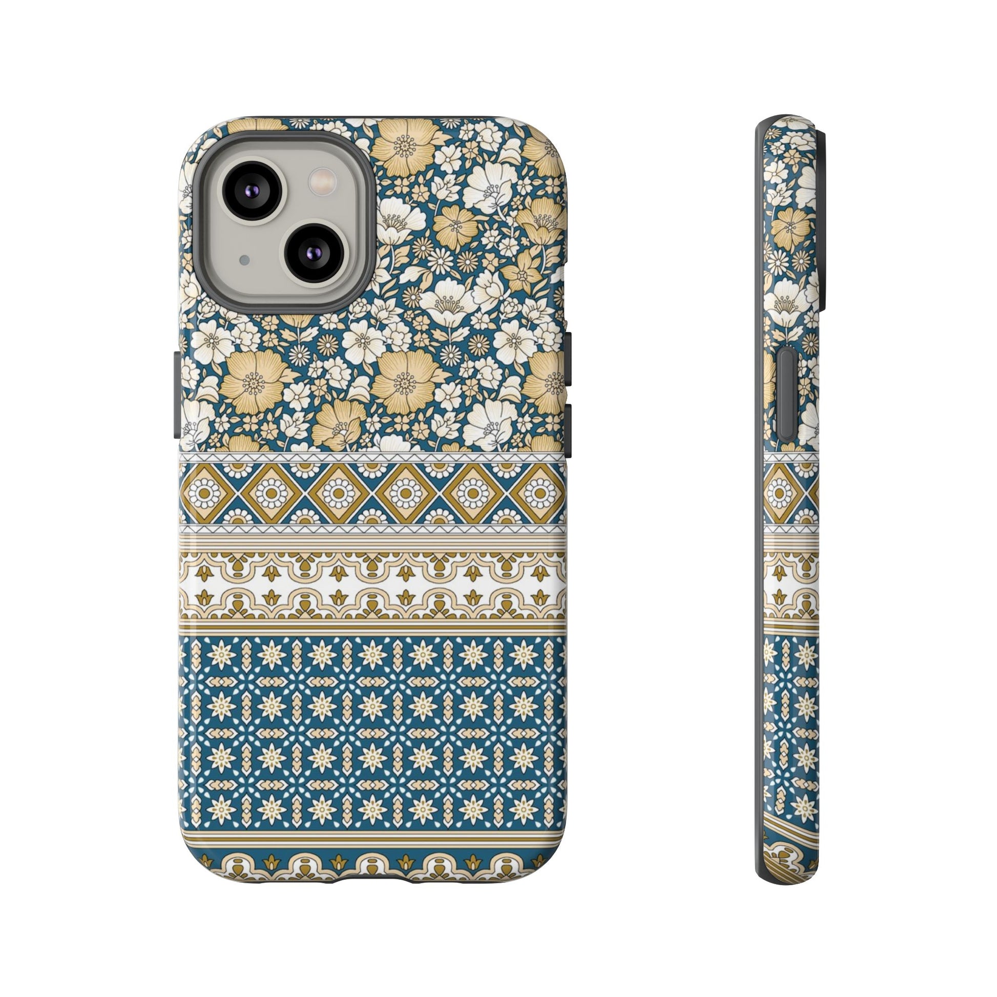 Vintage Floral Tough Phone Case for iPhone 14 models