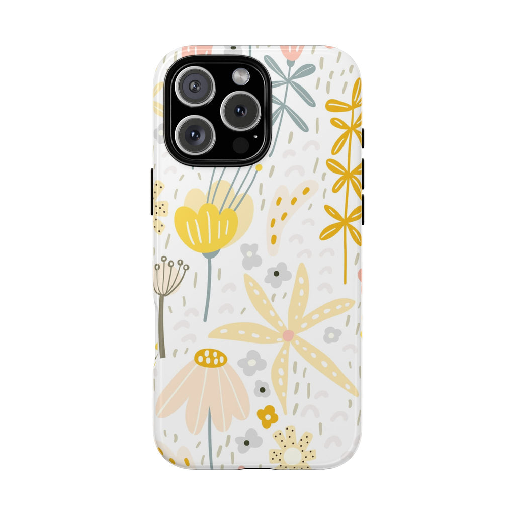 Yellow Wild Flowers Tough iPhone Case - MVB STUDIO STORE