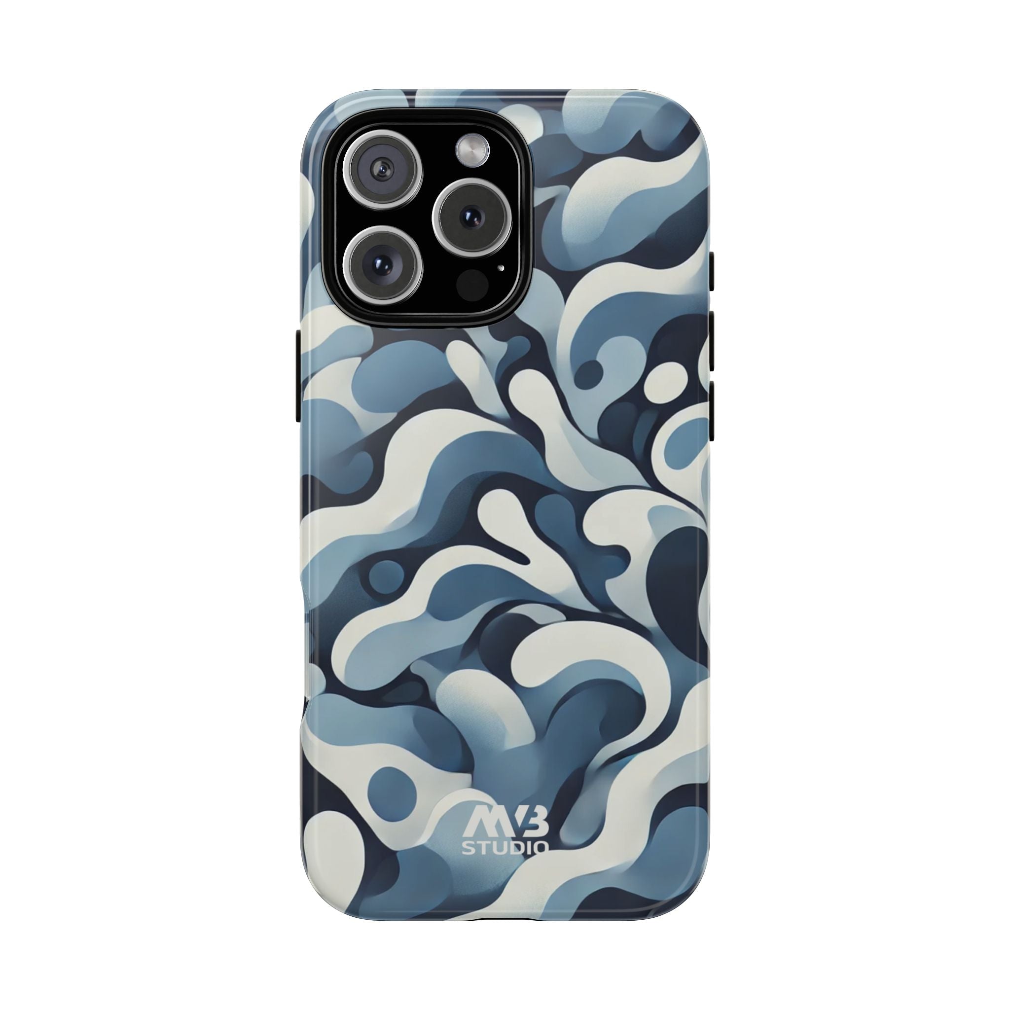 Blue Camouflage Tough iPhone Case - MVB STUDIO STORE