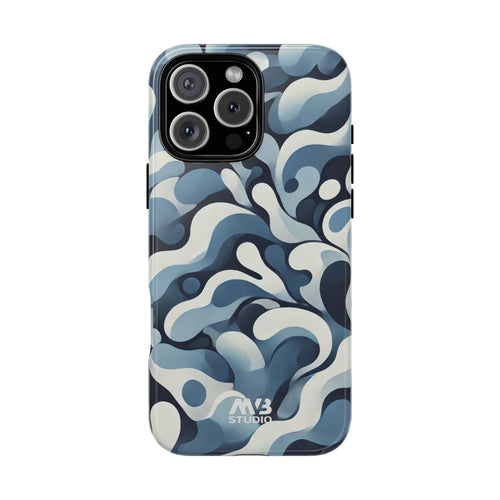 Blue Camouflage Tough iPhone Case - MVB STUDIO STORE