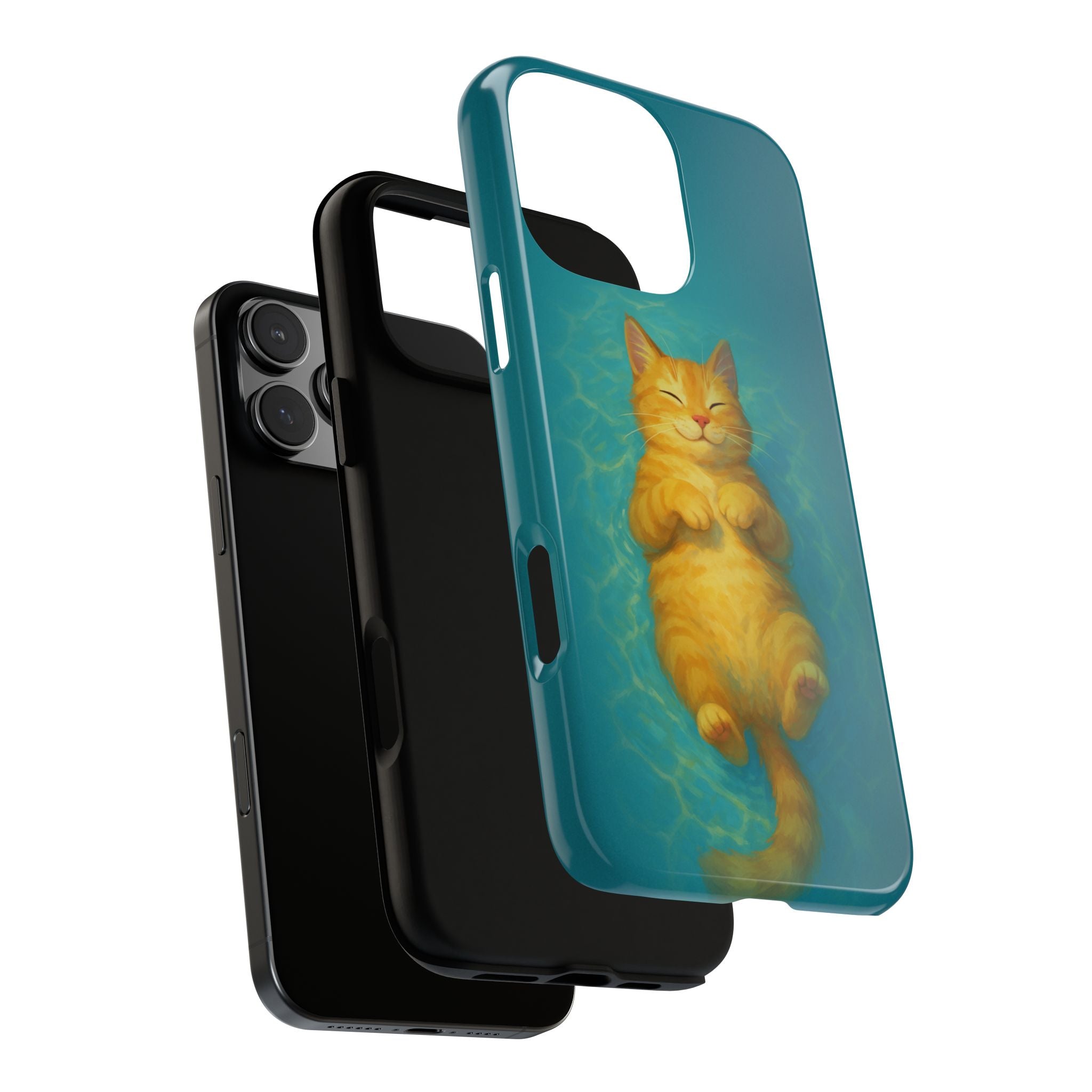 Relaxed Cat Floating iPhone Case - MVB STUDIO STORE
