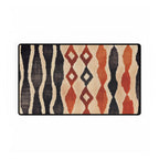 Boho Tribal Desk Mat - Rust & Black Patterned Extended Mouse Pad