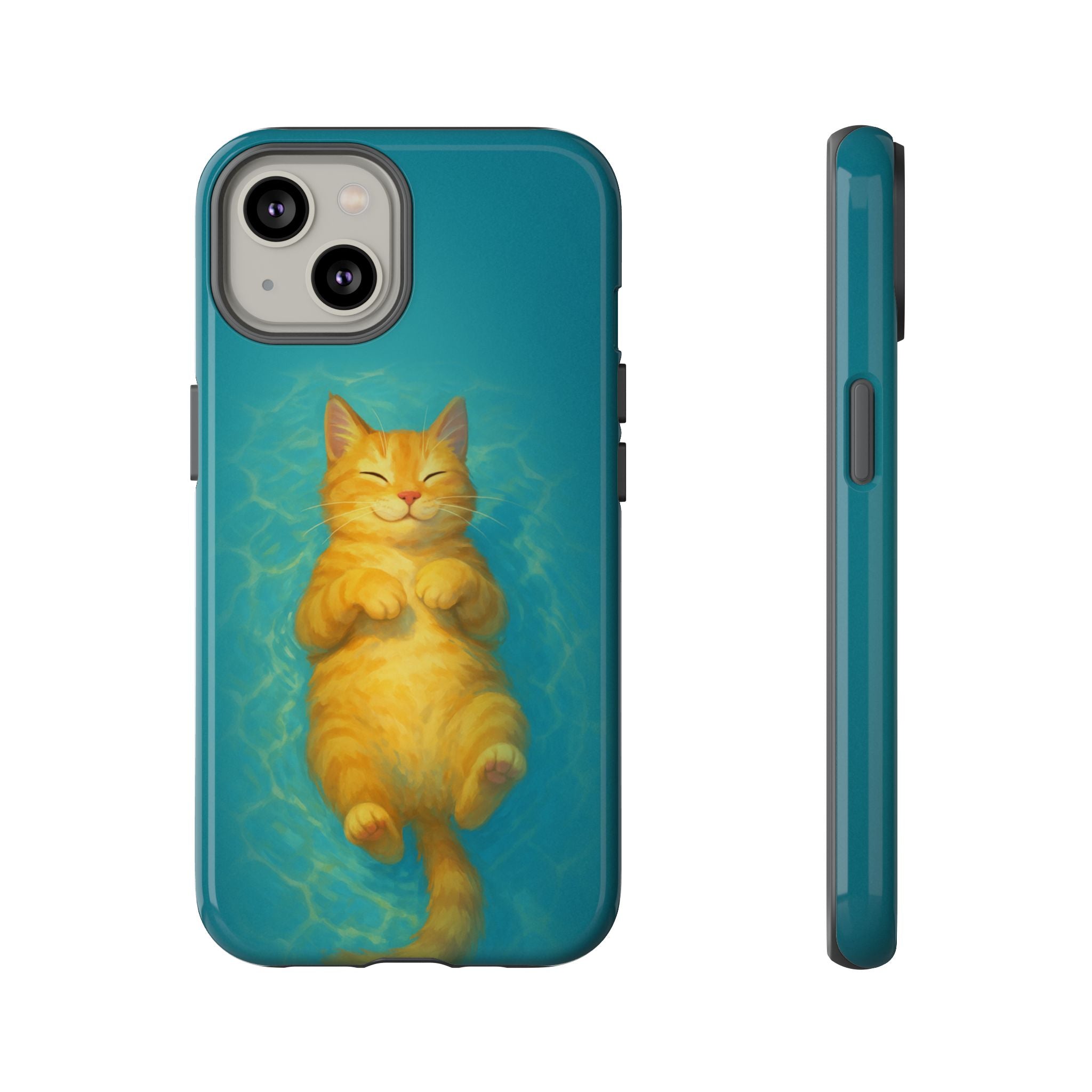 Relaxed Cat Floating iPhone Case - MVB STUDIO STORE