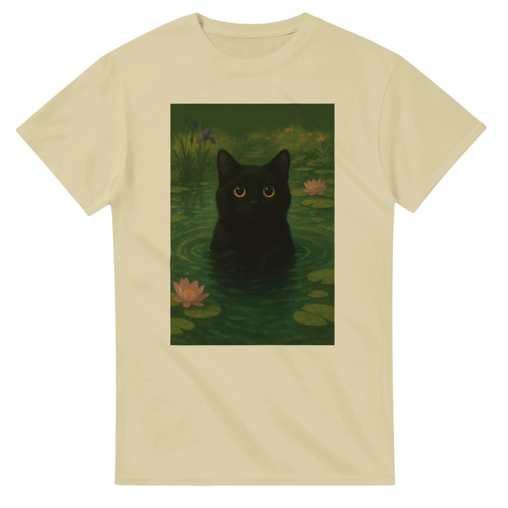 Pond Cat Natural Colour T-shirt | MVB STUDIO STORE
