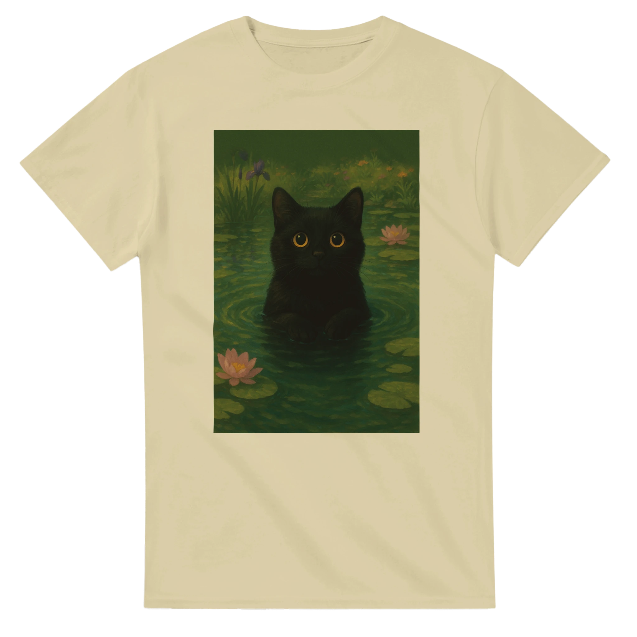 Pond Cat Natural Colour T-shirt | MVB STUDIO STORE