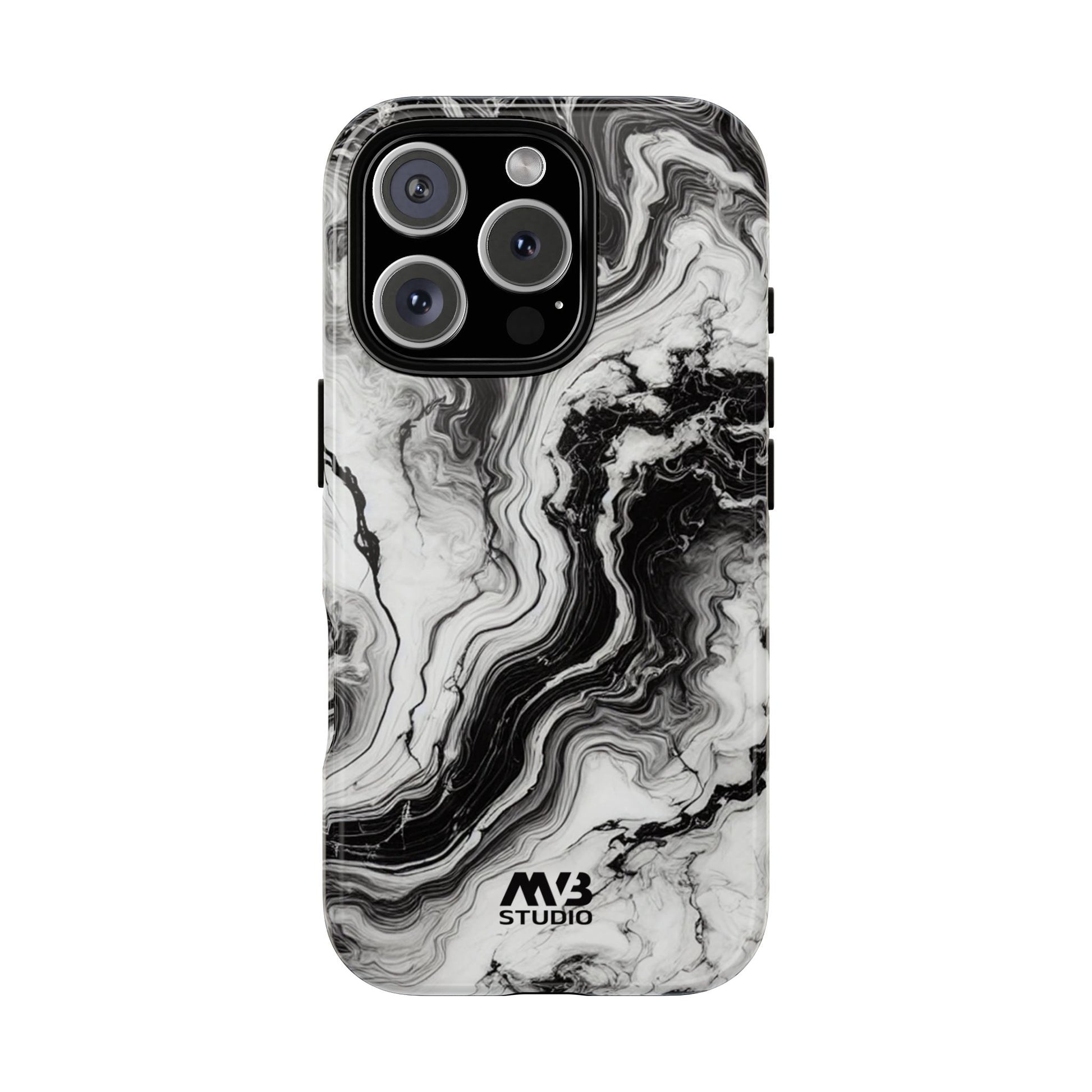 Black & White Tough iPhone Case