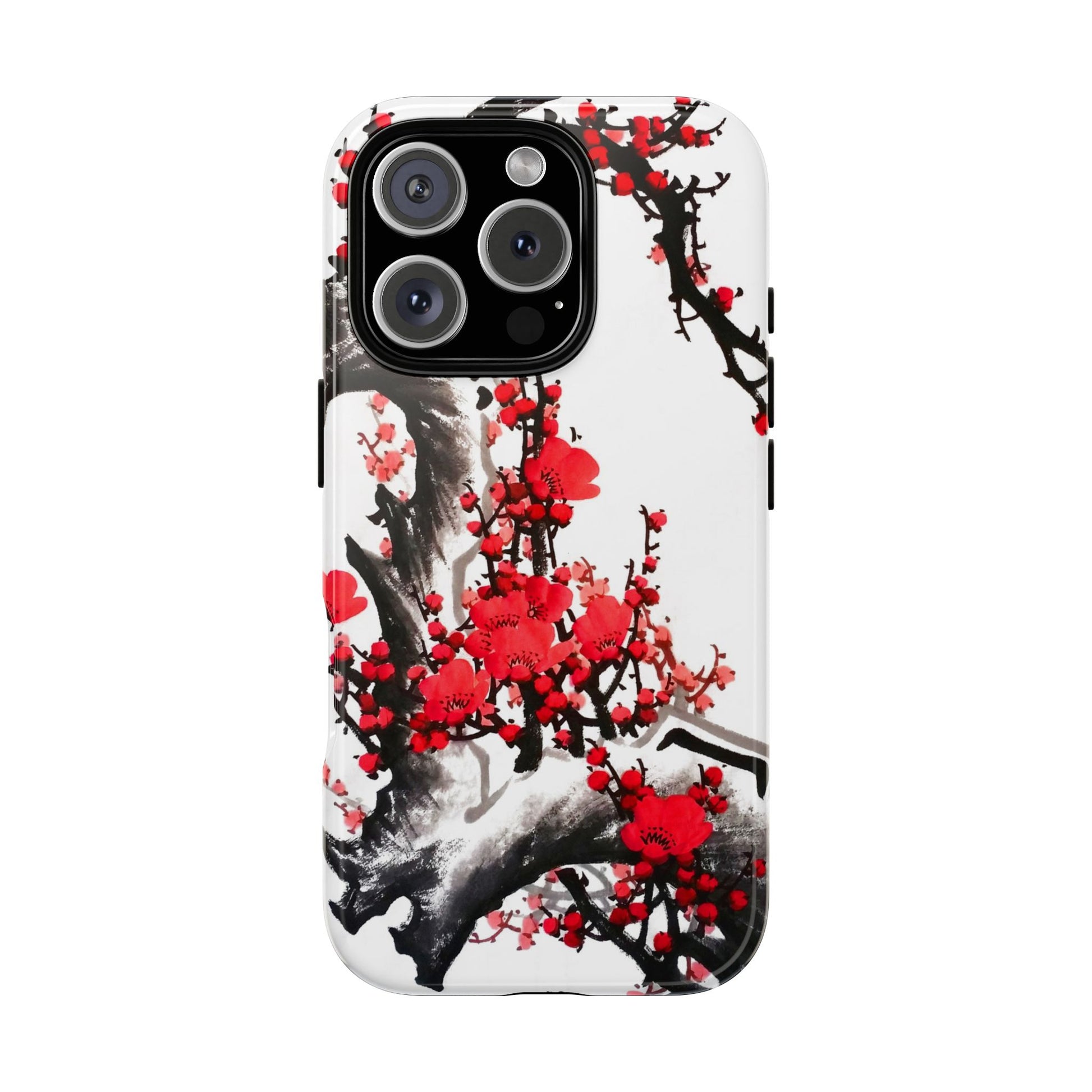 Plum Blossom Ink Tough iPhone Case - MVB STUDIO STORE