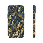 Blue & Gold Terrains Tough iPhone Case - MVB STUDIO STORE