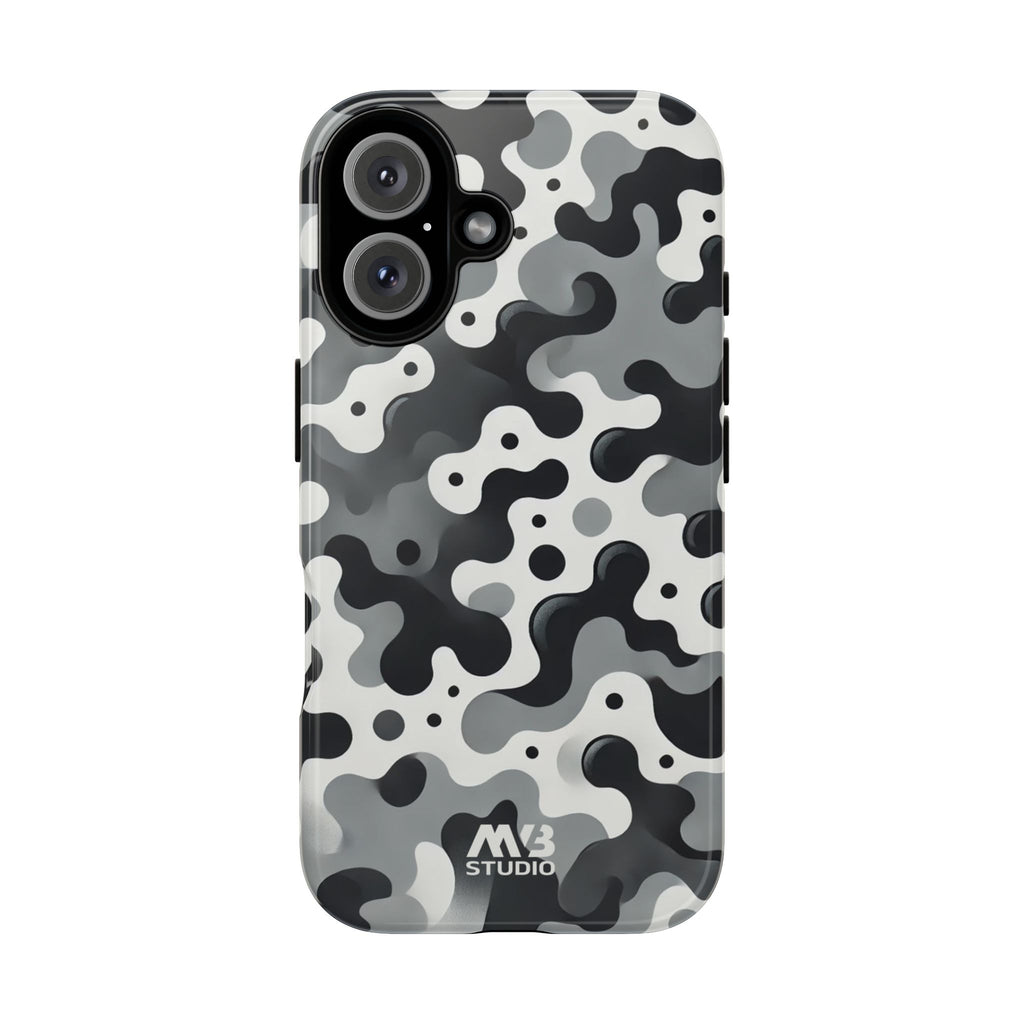 Black & White Camouflage Tough iPhone Case - MVB STUDIO STORE