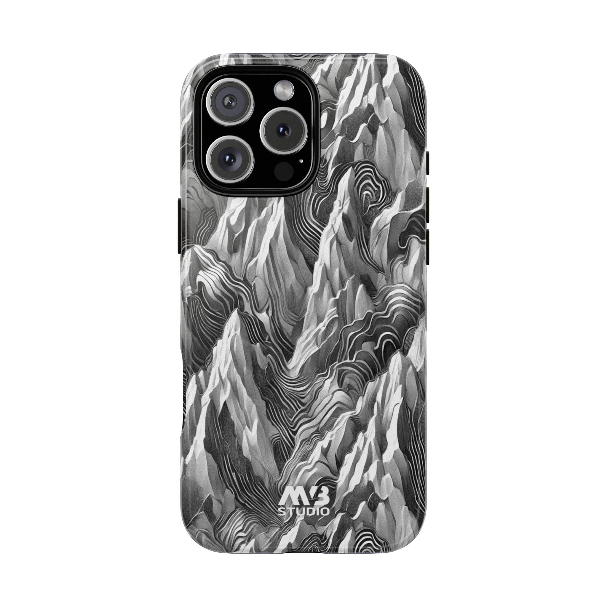 Grayscale Terrains Tough iPhone Case - MVB STUDIO STORE