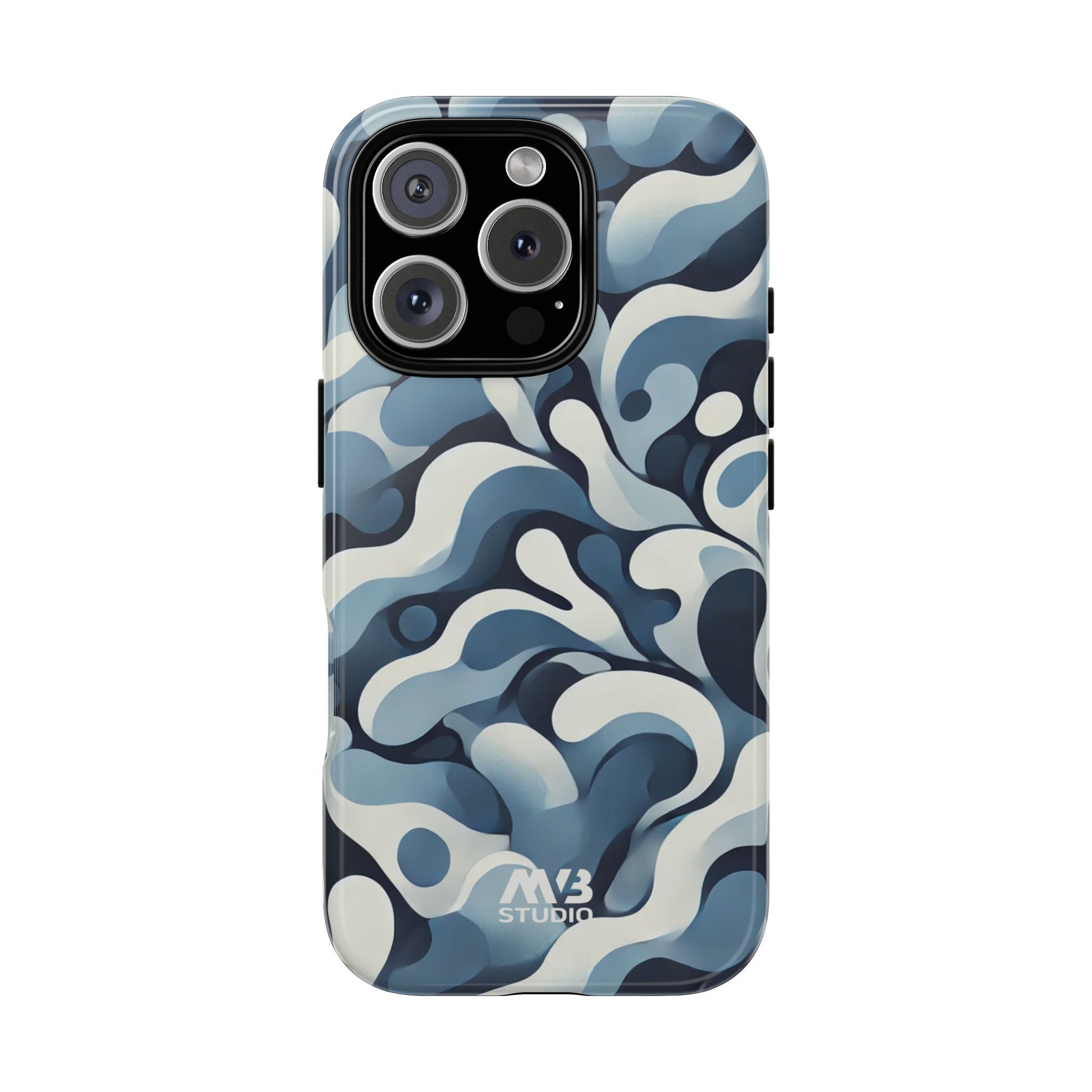 Blue Camouflage Tough iPhone Case