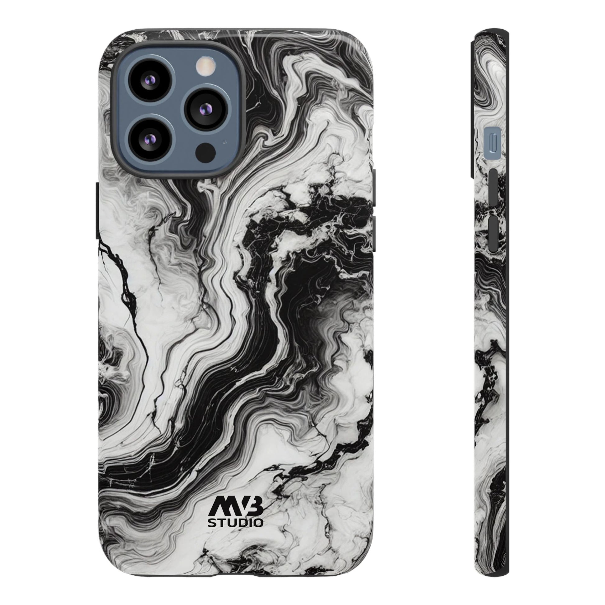 Black & White Tough iPhone Case
