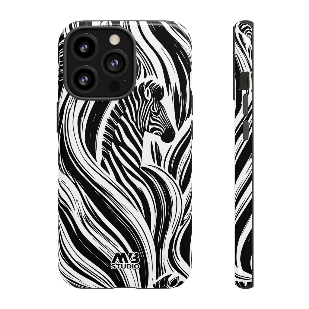 Zebra Stripes Tough iPhone Case - MVB STUDIO STORE