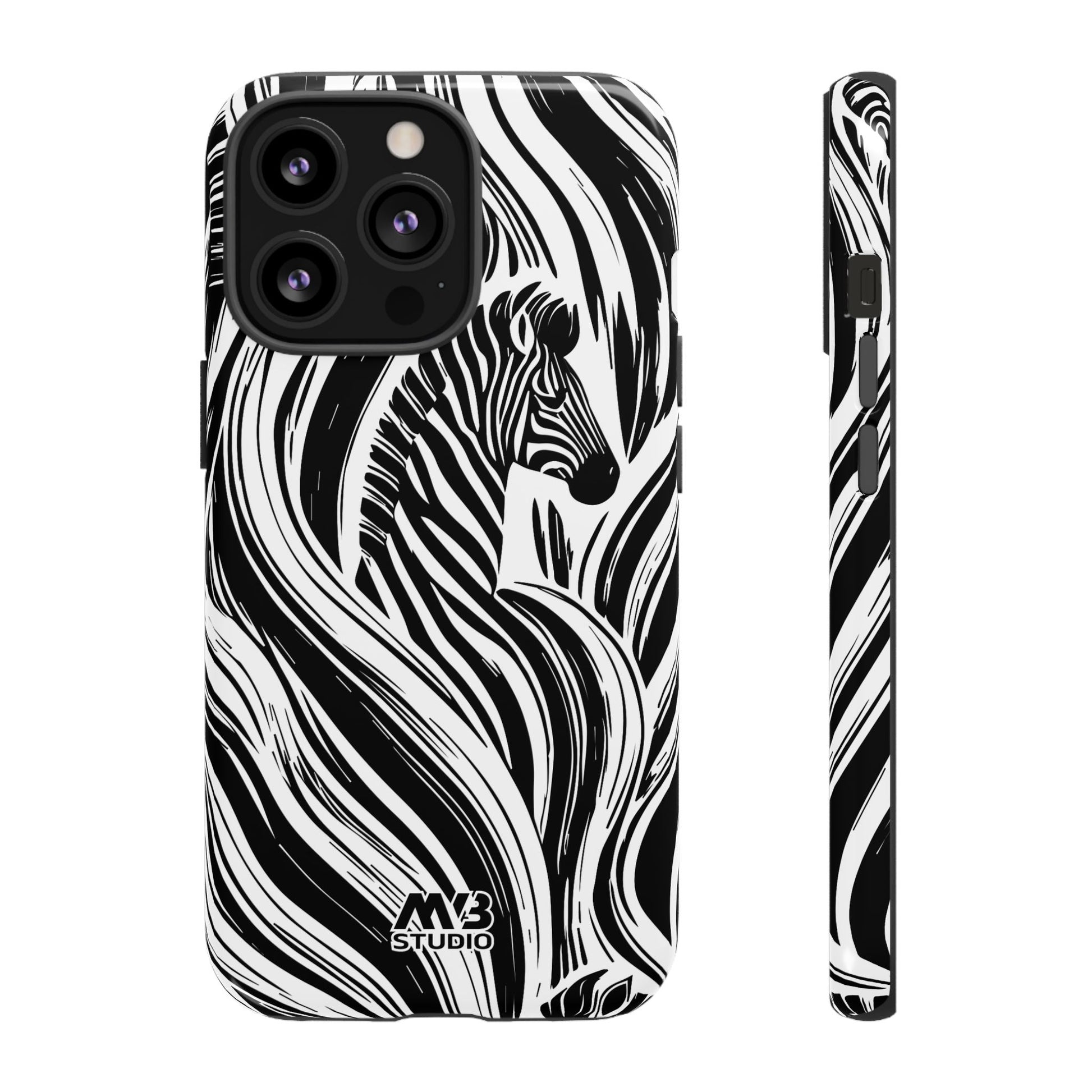 Zebra Stripes Tough iPhone Case