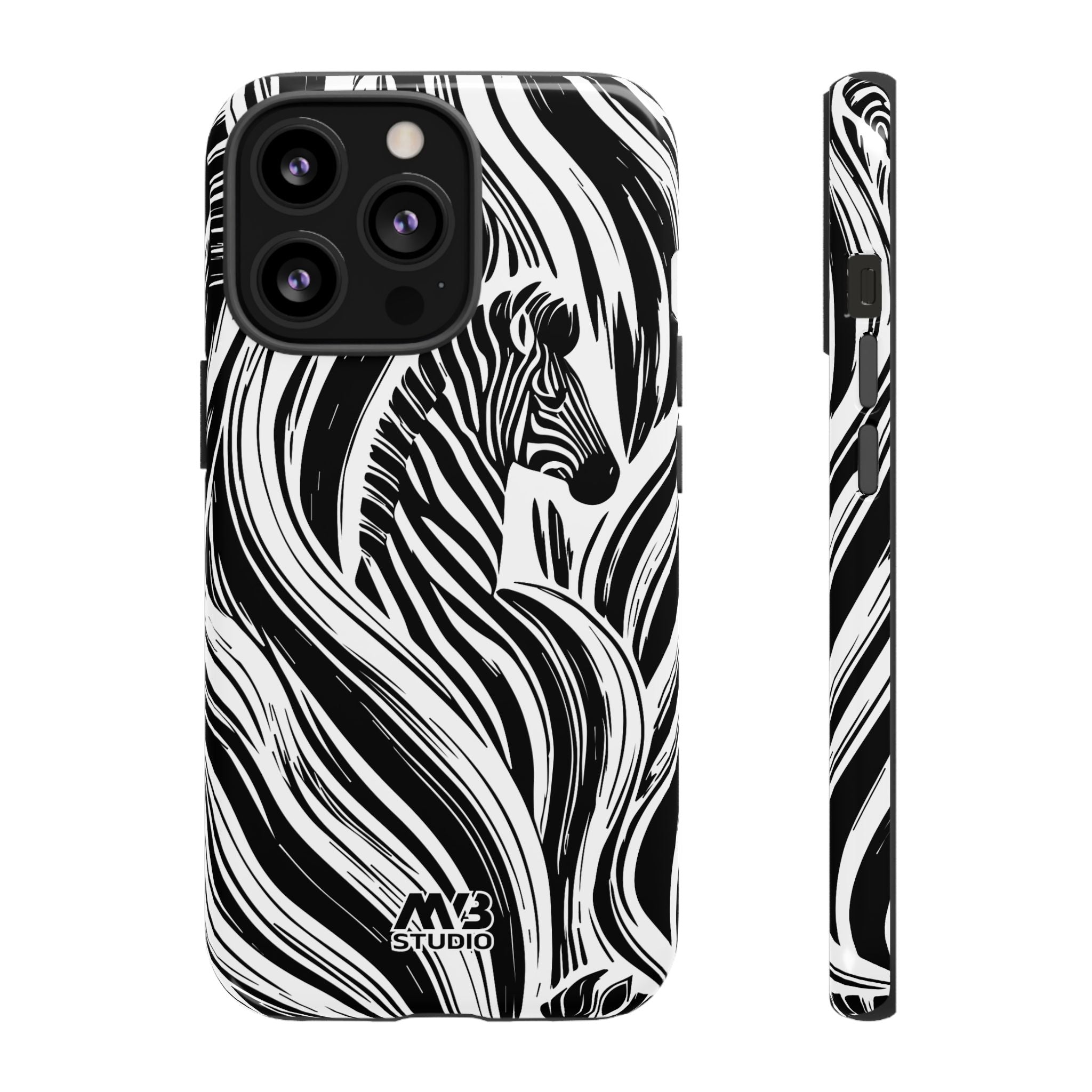 Zebra Stripes Tough iPhone Case - MVB STUDIO STORE