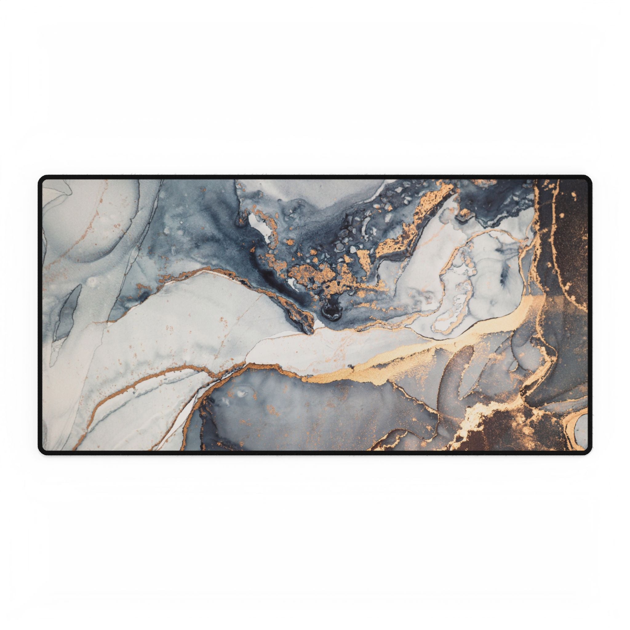 Marble & Gold Resin Desk Mat - Large Decorative Mouse Pad