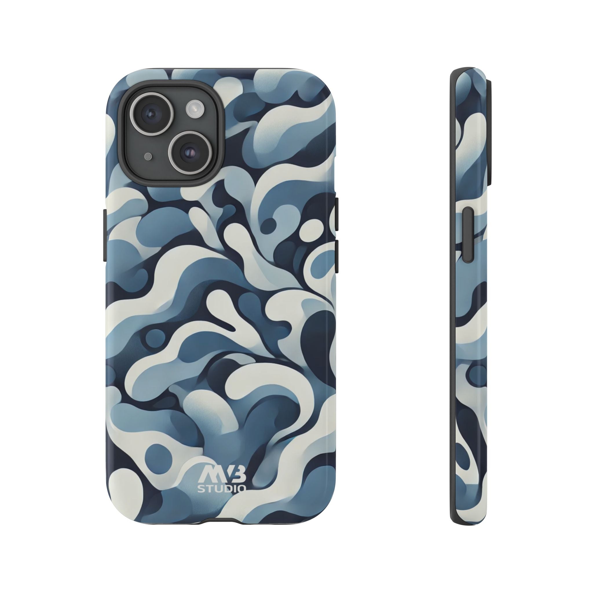 Blue Camouflage Tough iPhone Case - MVB STUDIO STORE