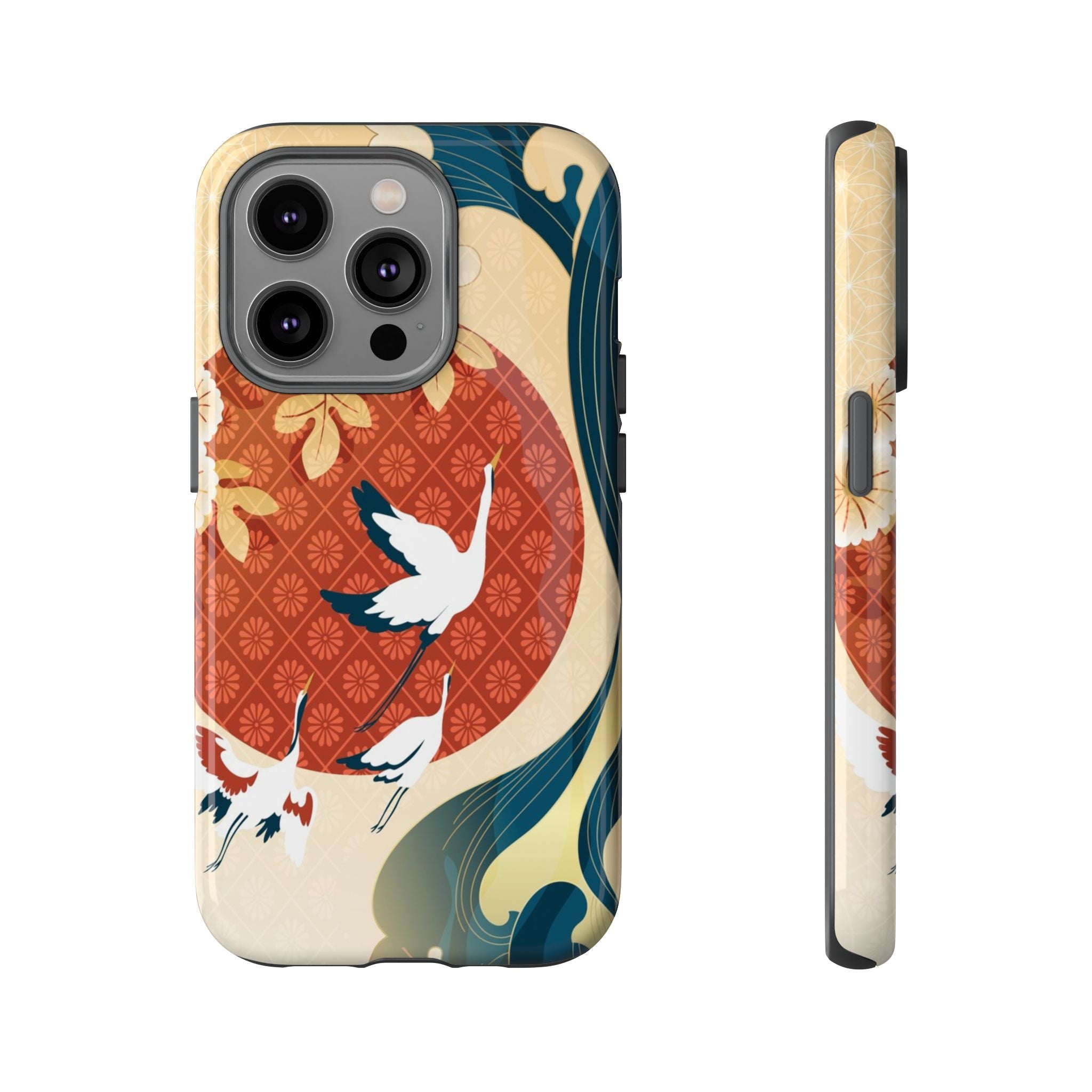 Japanese Crane Wave Tough iPhone Case - MVB STUDIO STORE