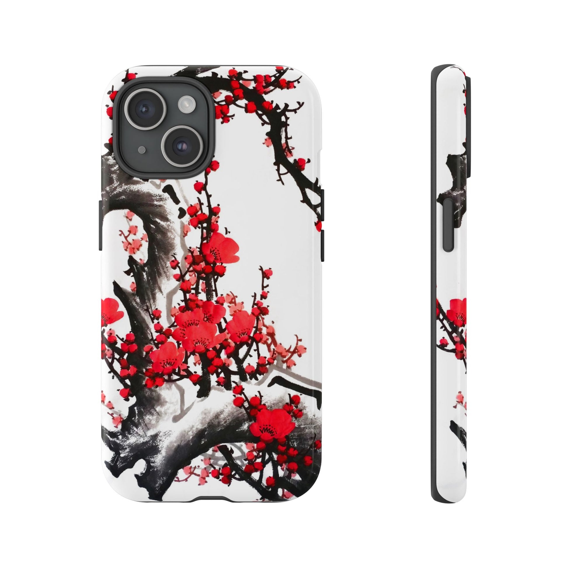 Plum Blossom Ink Tough iPhone Case - MVB STUDIO STORE