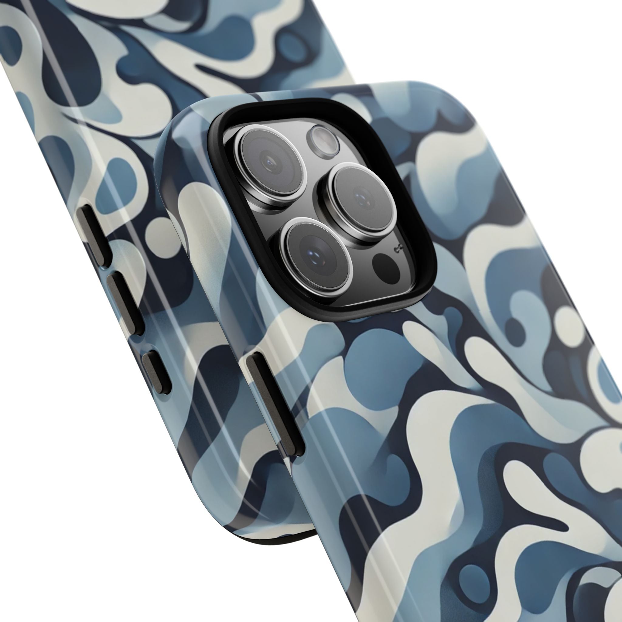 Blue Camouflage Tough iPhone Case - MVB STUDIO STORE