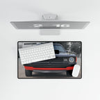 Car Front Desk Mat – Black Classic Muscle Car Photo Desk Pad