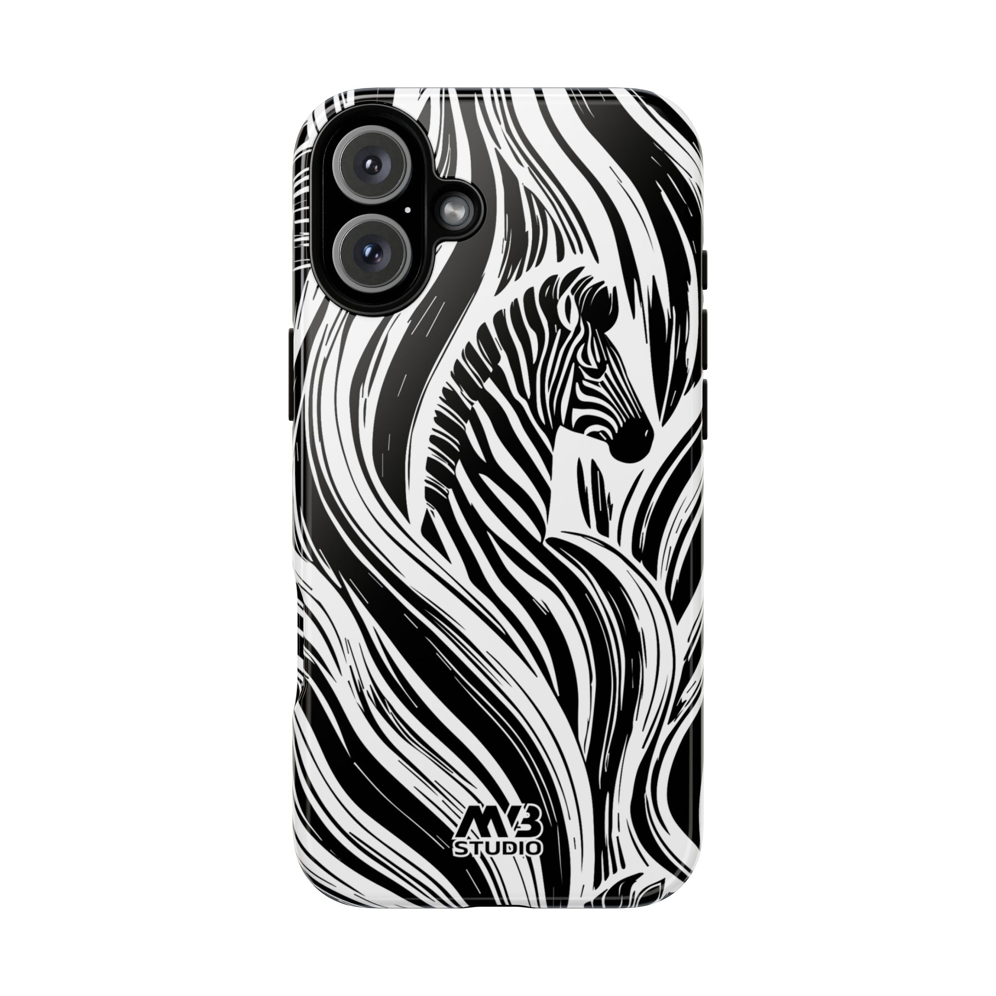 Zebra Stripes Tough iPhone Case - MVB STUDIO STORE