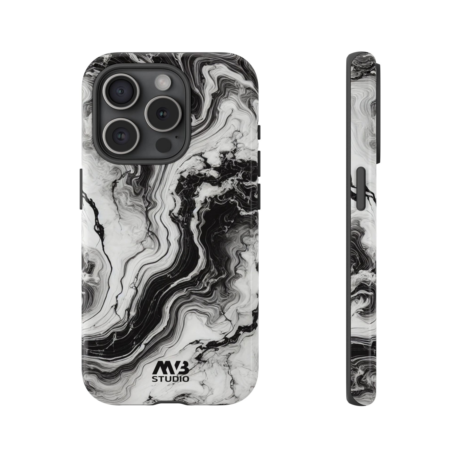 Black & White Tough iPhone Case