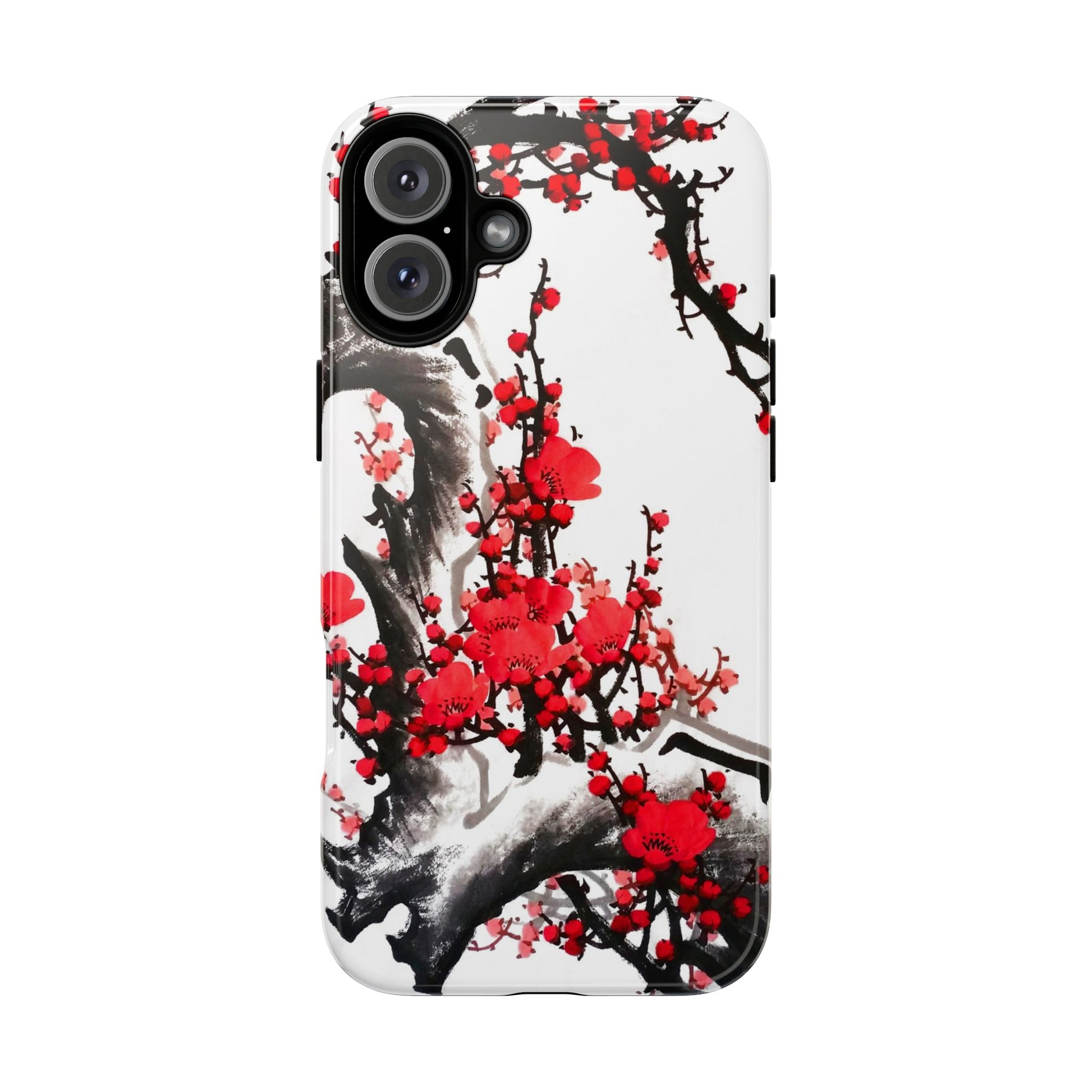 Plum Blossom Ink Tough iPhone Case - MVB STUDIO STORE