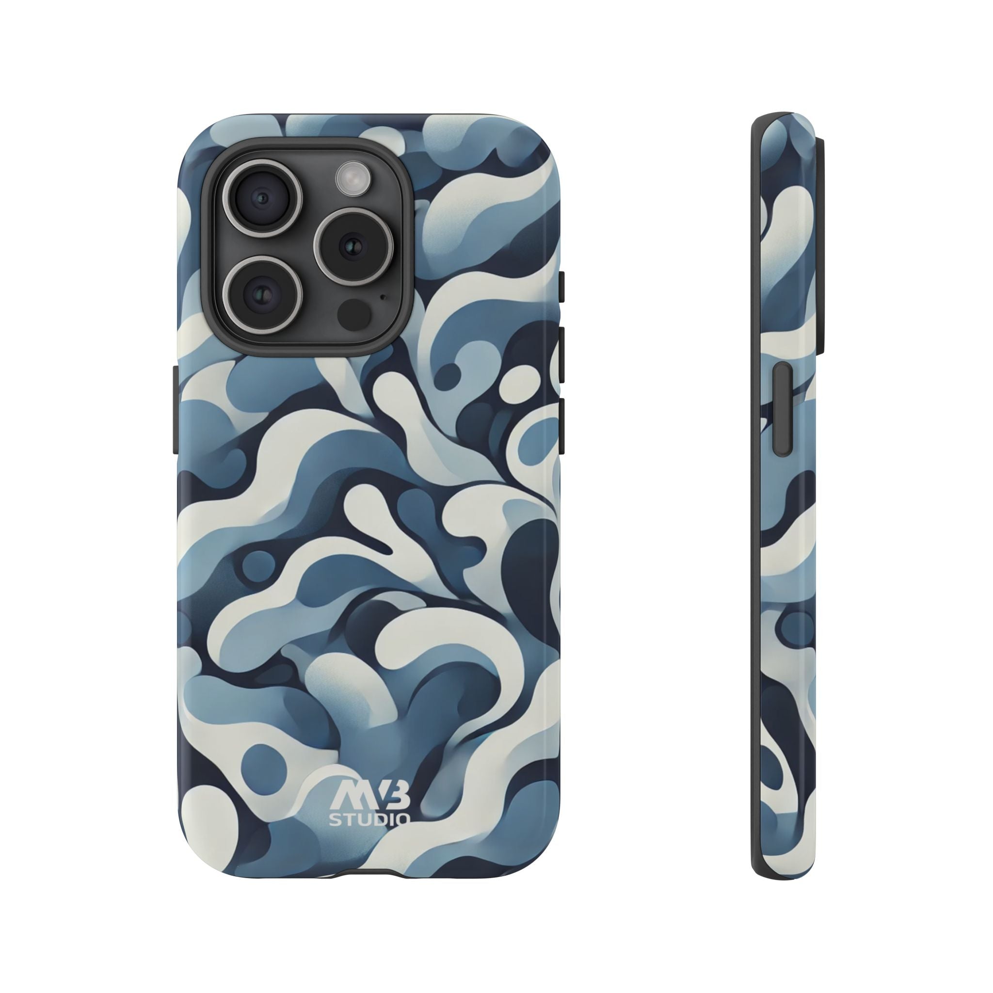 Blue Camouflage Tough iPhone Case - MVB STUDIO STORE