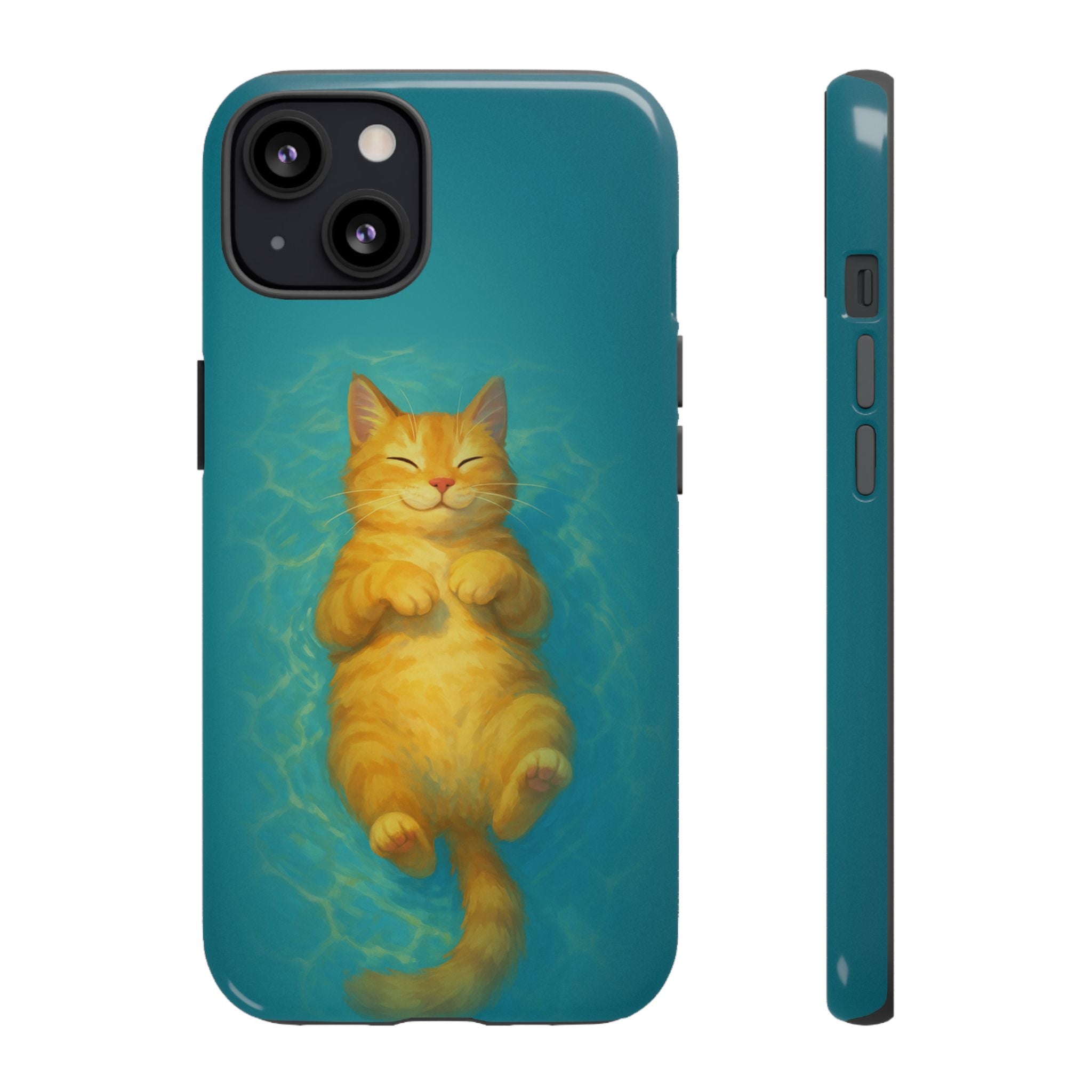Relaxed Cat Floating iPhone Case - MVB STUDIO STORE