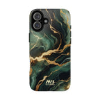 Jade & Gold Marble Camouflage Tough iPhone Case - MVB STUDIO STORE