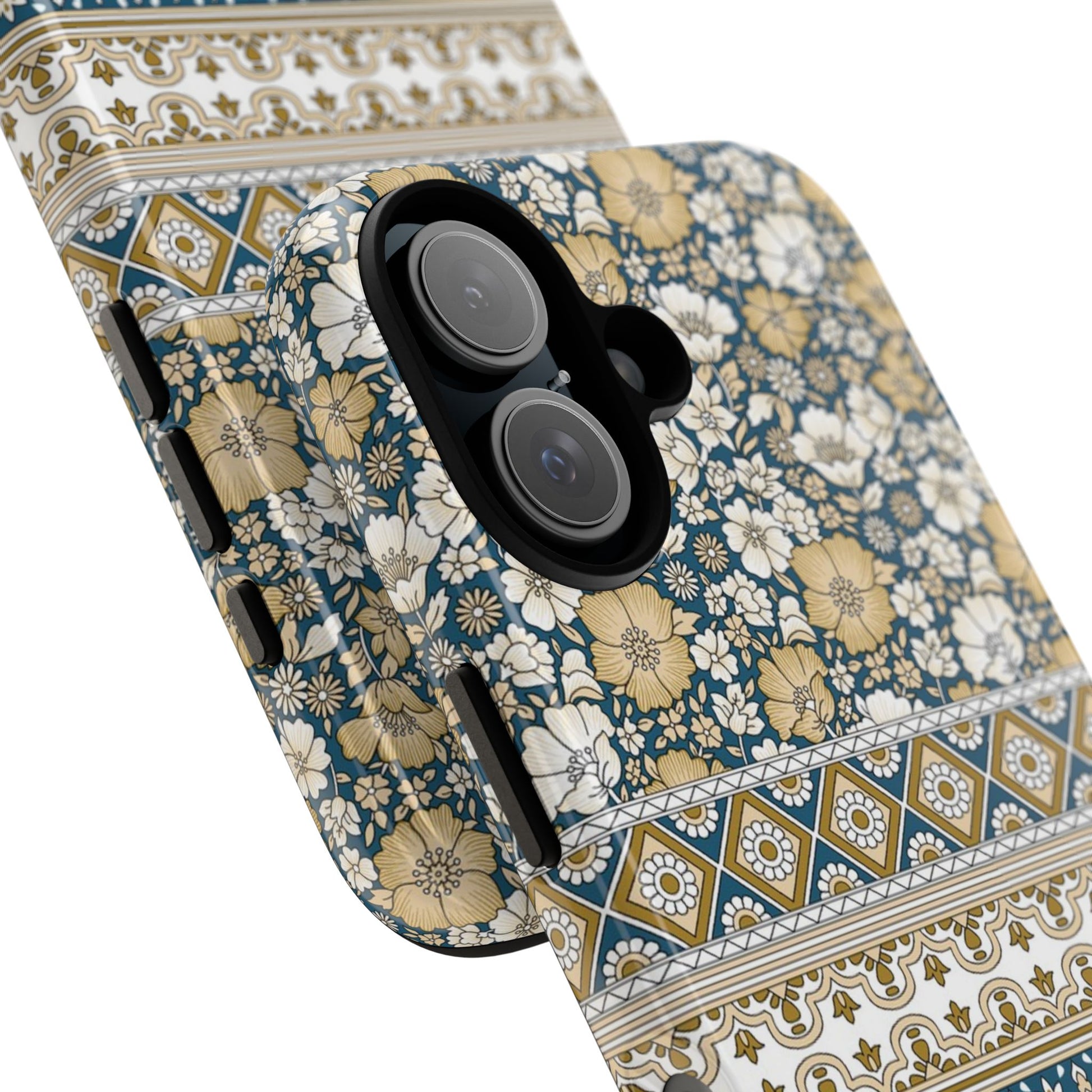 Vintage Floral Tough Phone Case for iPhone 16 models