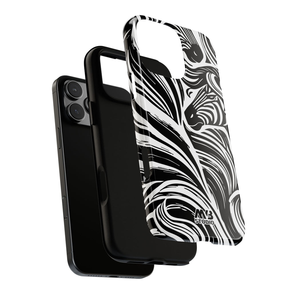 Abstract Zebra Tough iPhone Case