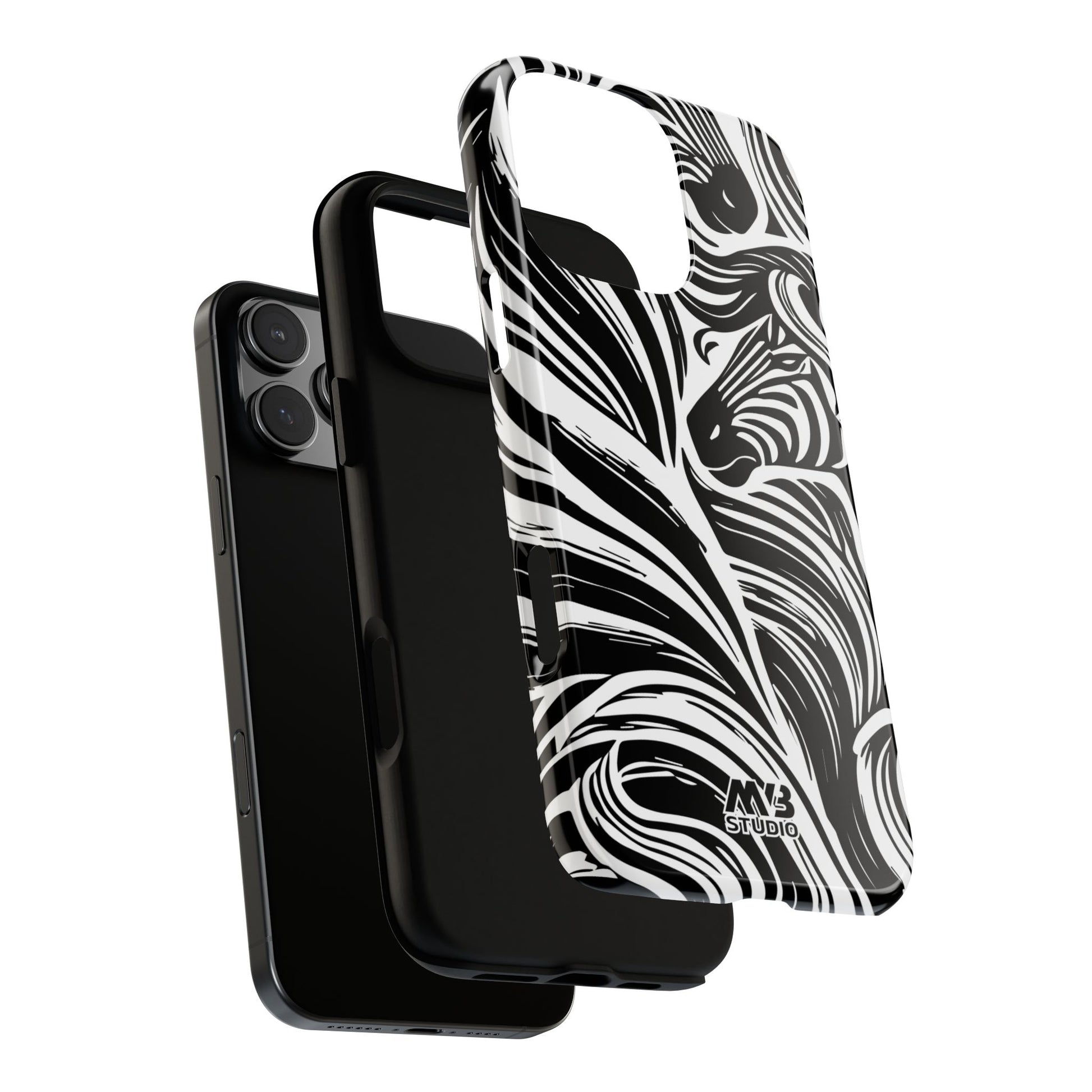 Abstract Zebra Tough iPhone Case