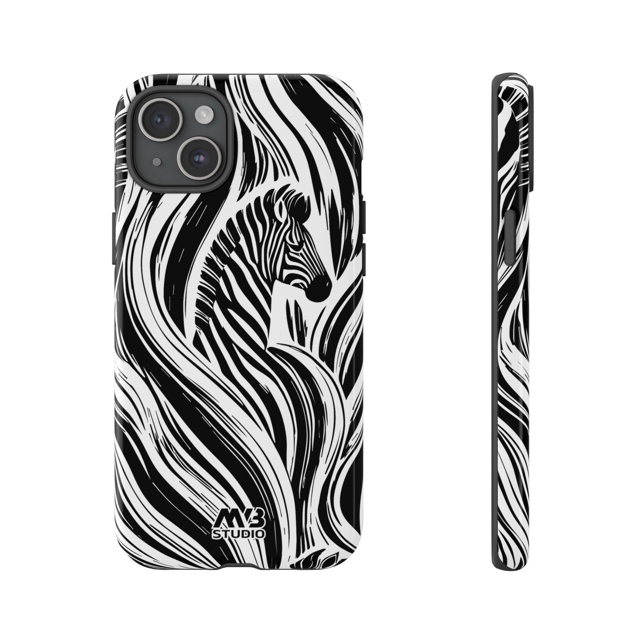 Zebra Stripes Tough iPhone Case - MVB STUDIO STORE