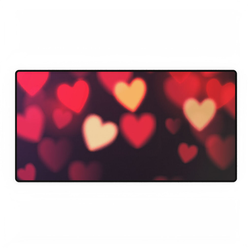 Heart Bokeh Desk Mat - Mousepad for Valentine’s Day & Home Office