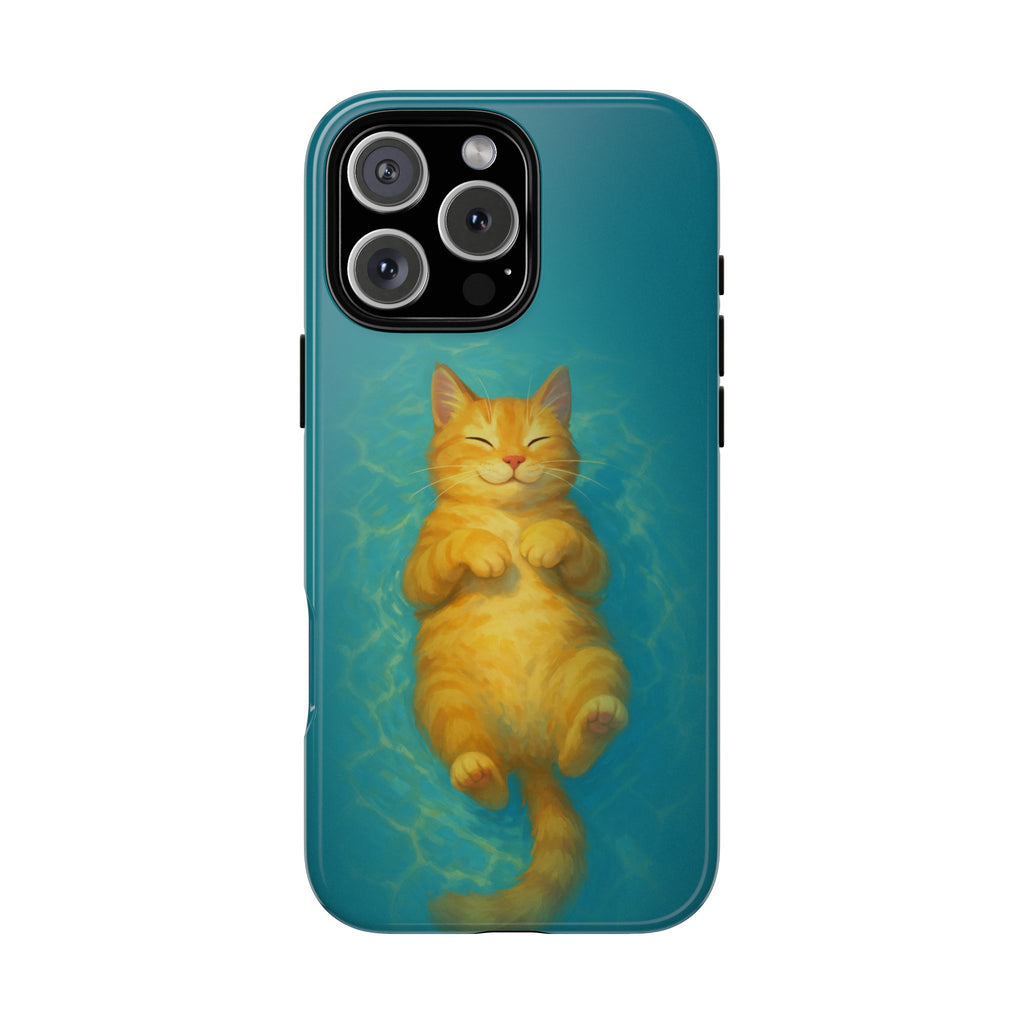Relaxed Cat Floating iPhone Case - MVB STUDIO STORE