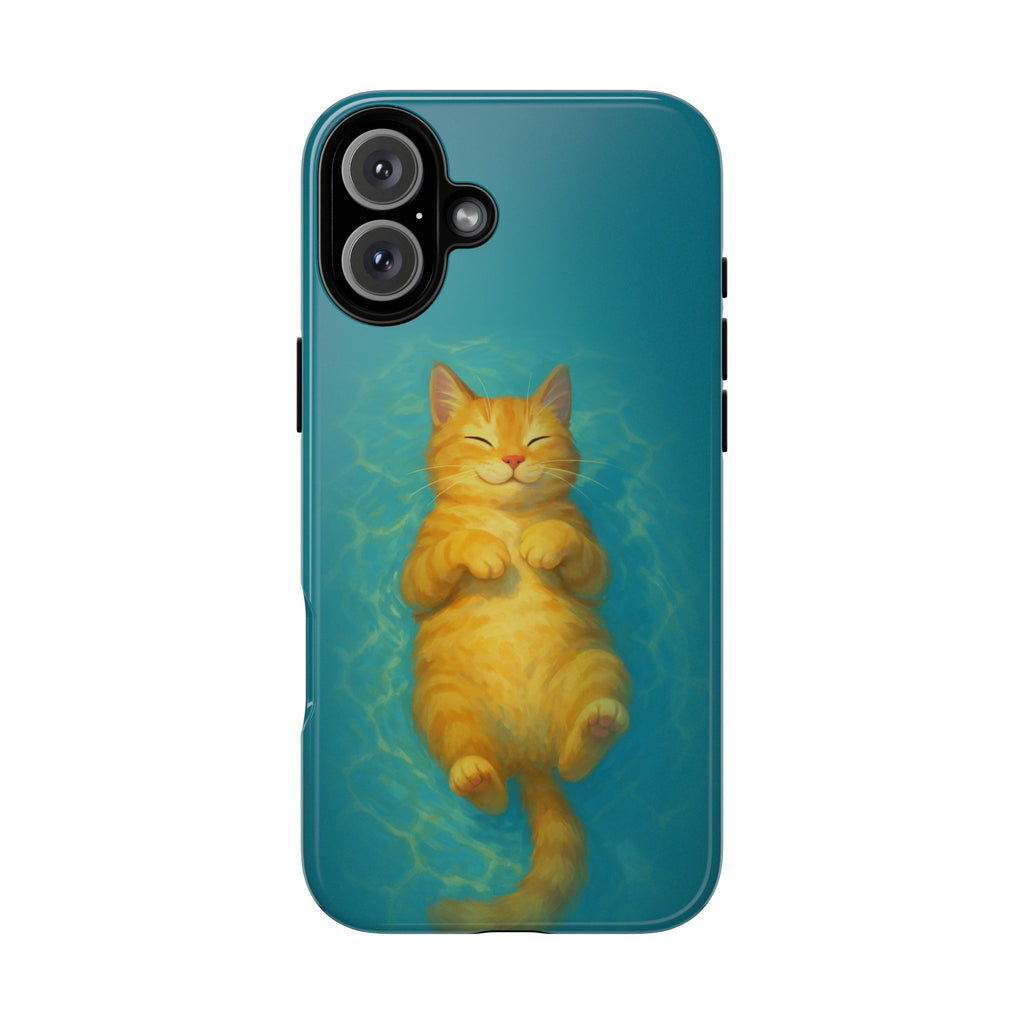 Relaxed Cat Floating iPhone Case - MVB STUDIO STORE
