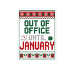 Out of Office Until January Sticker | Ugly Christmas Sweater